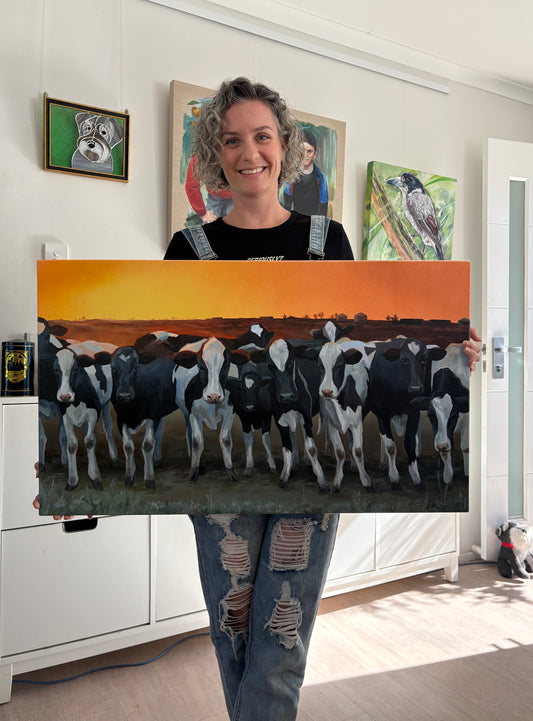 Curious Cows | Original Artwork